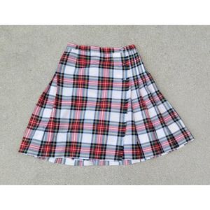 Vtg Bonda 100% Pure Wool Kilt Plaid Skirt